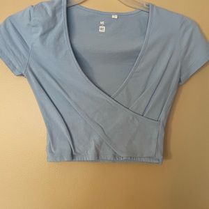 Blue Crop Top